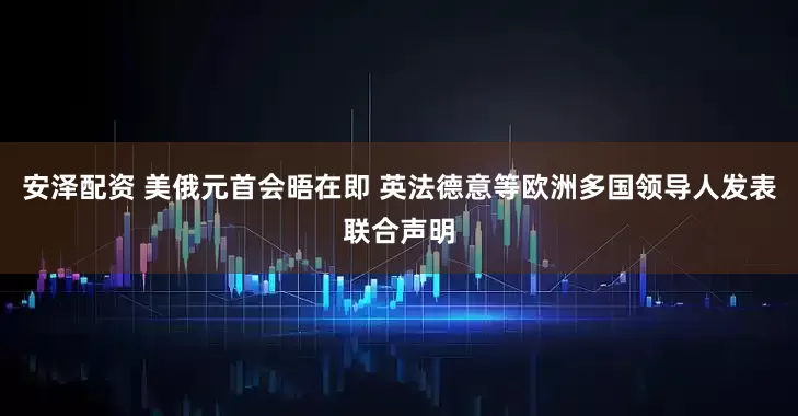 安泽配资 美俄元首会晤在即 英法德意等欧洲多国领导人发表联合声明