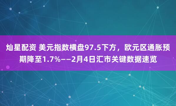 灿星配资 美元指数横盘97.5下方，欧元区通胀预期降至1.7%——2月4日汇市关键数据速览